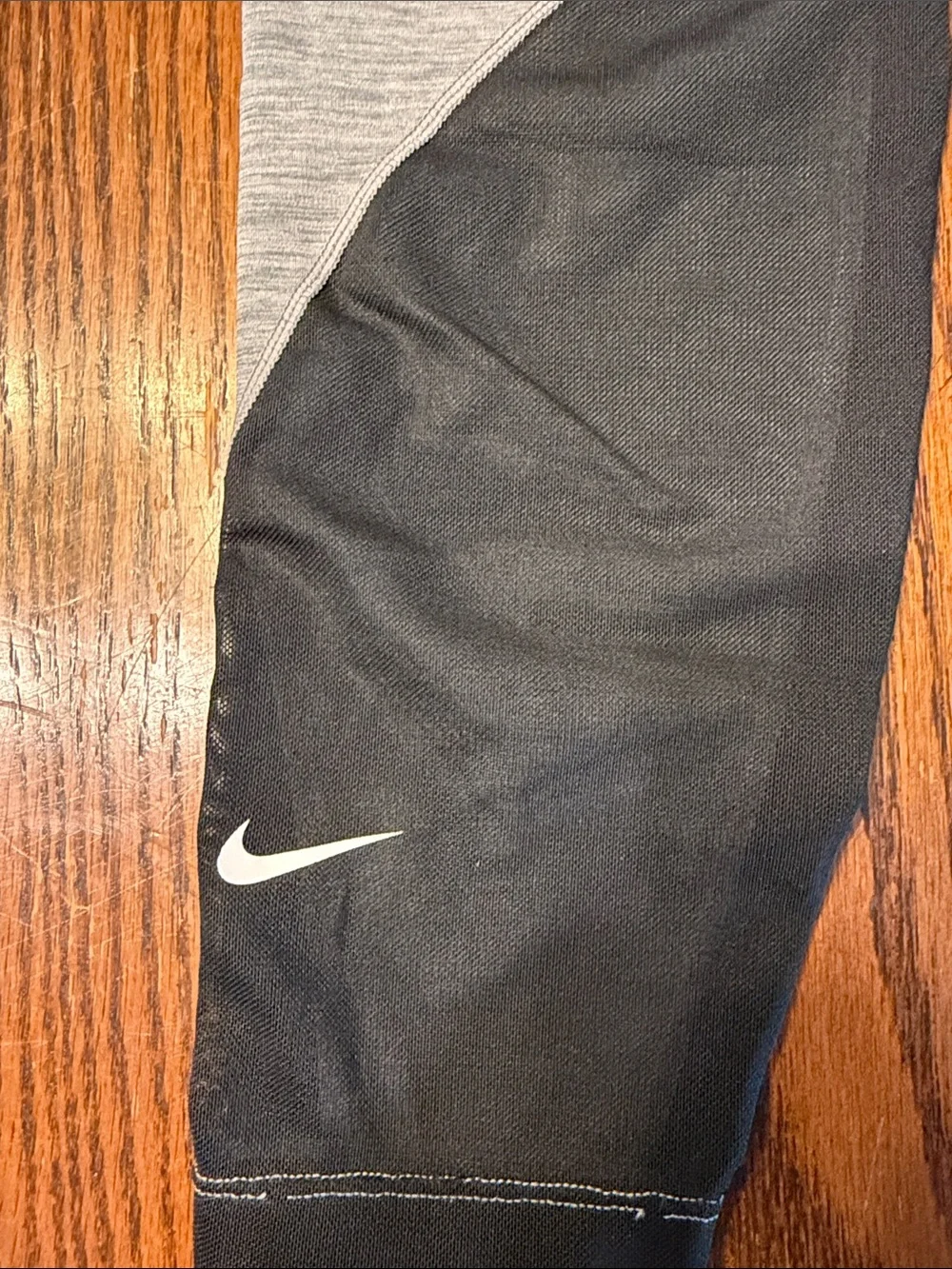Nike Gray Leggings with Black Side Panels